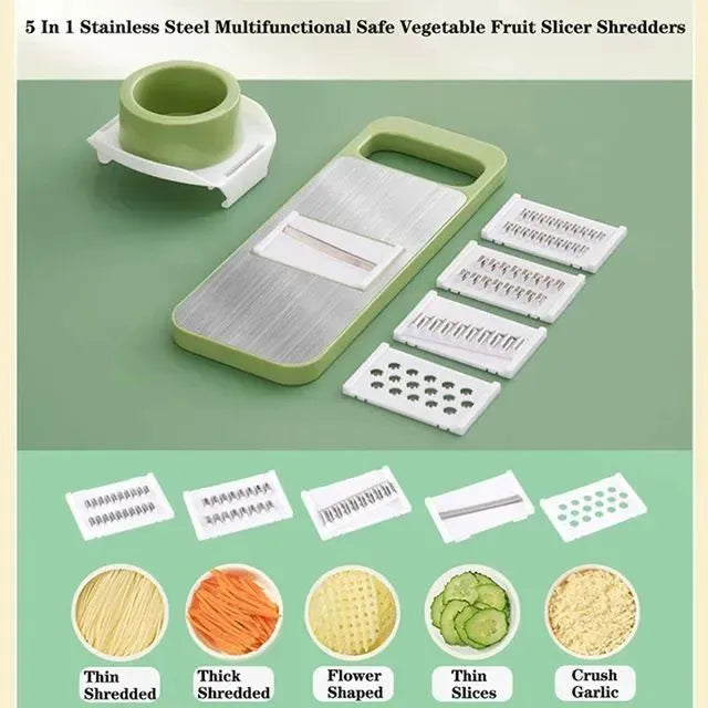 5-in-1 Vegetable Slicer & Grater – Adjustable Mandoline – luxury product photo 4, NORE store