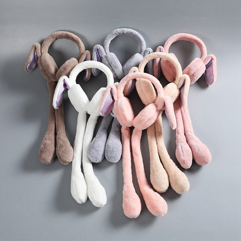 Cute Jumping Rabbit Earmuffs Hat – Moving Ears - Product Image 4