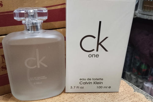 Calvin Klein CK One Unisex EDP 100ml – Long-Lasting Fresh Fragrance for Men & Women with frosted bottle and white box packaging