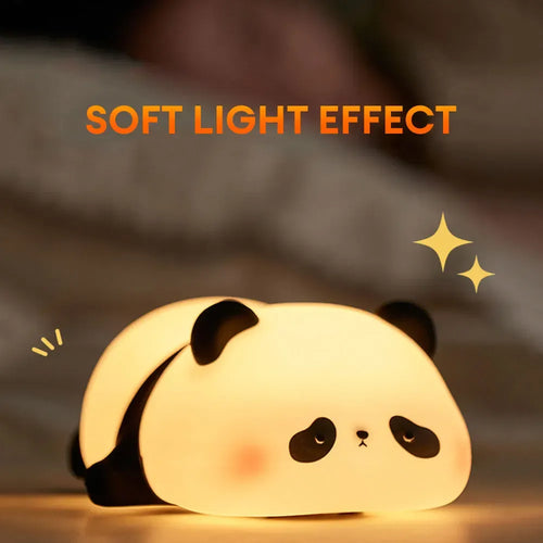 Cute Panda Silicone Night Light – Soft Touch LED Lamp for Kids Bedroom – luxury product photo 1, NORE store