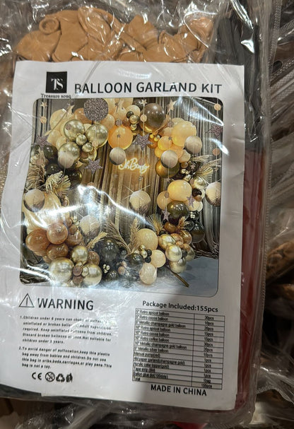 Coffee Brown Balloon Garland Kit – 155pcs - Product Image 3