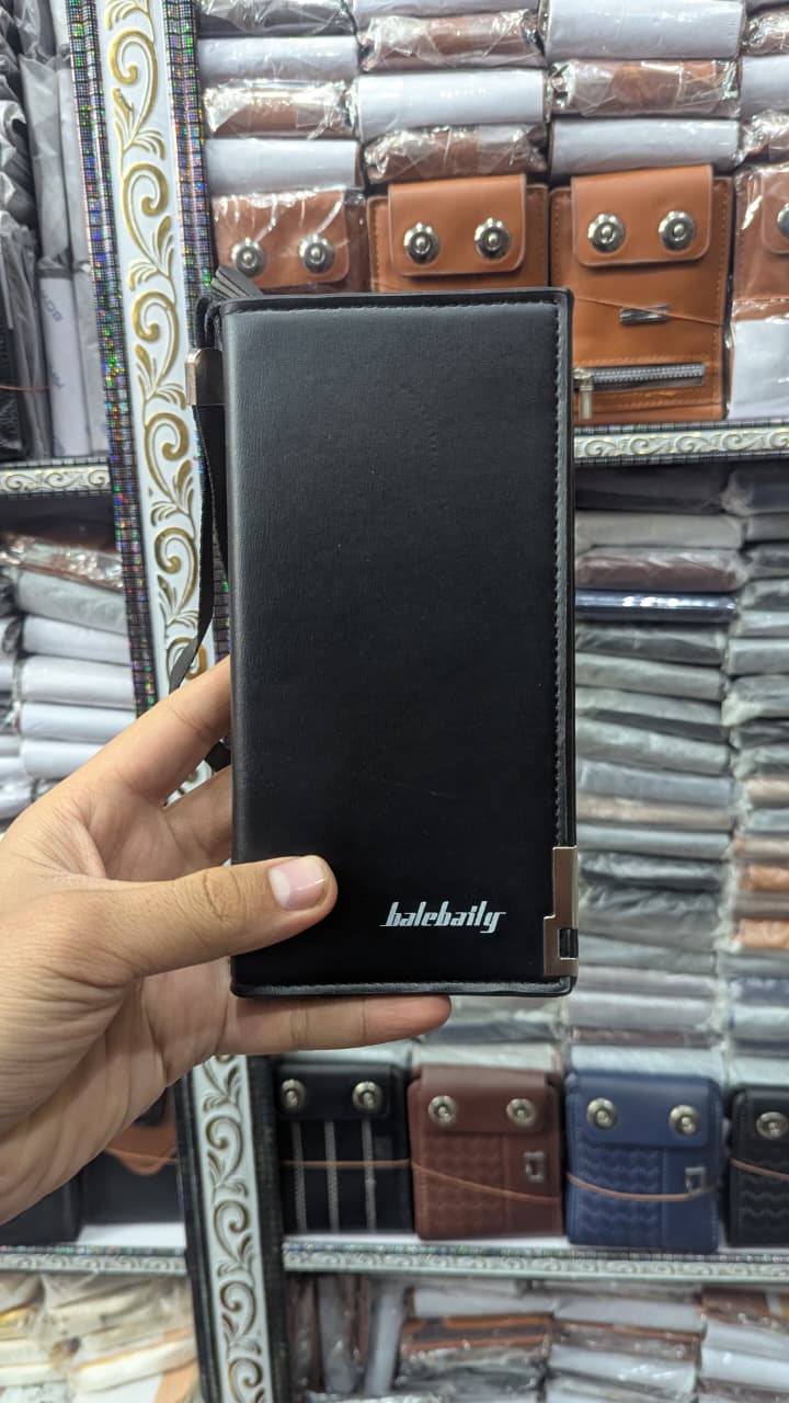 Balebaily Premium Black Long Leather Wallet - Product Image 3
