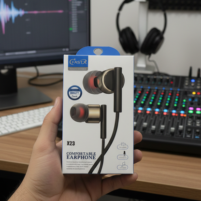 Fast X X23 Wired Earphones – HiFi Bass - Product Image 3
