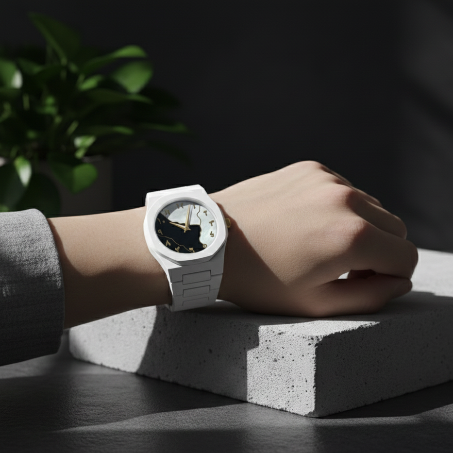 White Aura Watch – Elegant Waterproof Design - Product Image 2