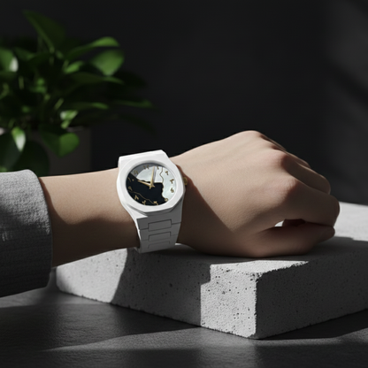 White Aura Watch – Elegant Waterproof Design - Product Image 2