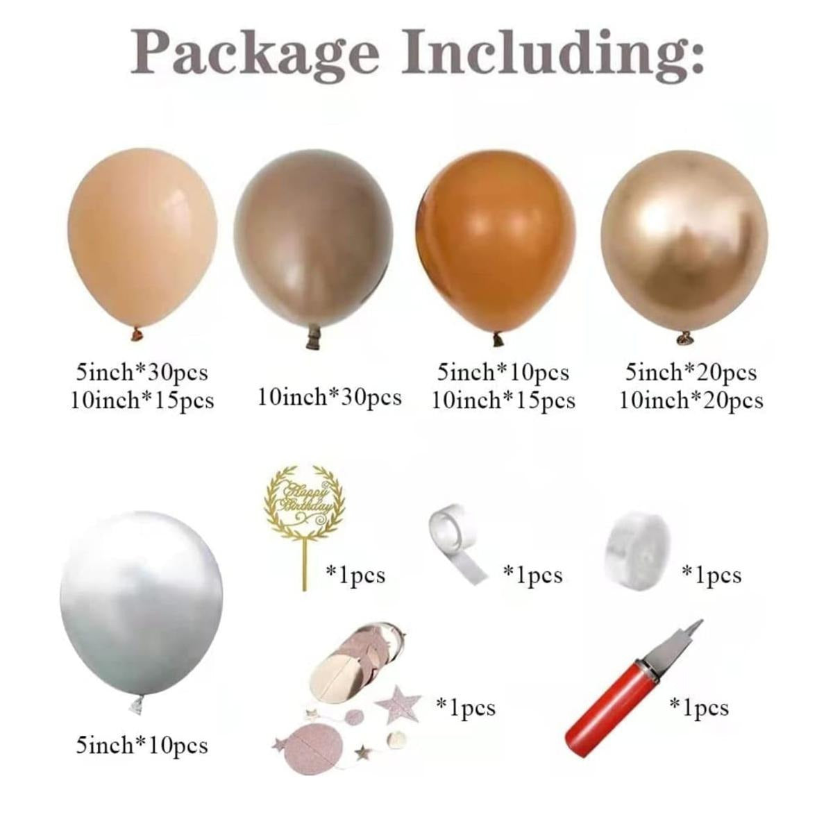 Coffee Brown Balloon Garland Kit – 155pcs - Product Image 4