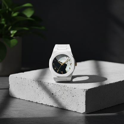 White Aura Watch – Elegant Waterproof Design - Product Image 1