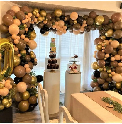 Coffee Brown Balloon Garland Kit – 155pcs - Product Image 1